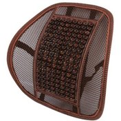 Resim Kahve Ev Ofis Araba Koltuğu Sandalye Serin Sırt Bel Desteği Yastık Ahşap Boncuk Masajı 