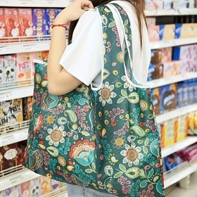 Resim Picnik çantası tote çanta. Bayanlar için Katlanabilir Çiçekli Alışveriş Çantası - Büyük Kapasiteli Su Geçirmez Çanta, Yüksek Kaliteli Çanta, Tekrar Kullanılabilir, Elde Yıkanabilir, Pratik ve Dayanıklı, Geniş Kullanım Alanı 