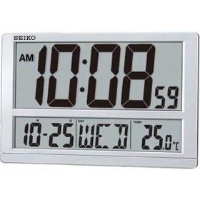 Resim Seiko Qhl080s Dijital Masa Ve Duvar Saati Gri 