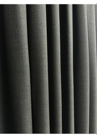 Resim Keten Fon Perde Antrasit Fon 1/3 Sık Pile Antrasit 