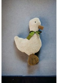 Resim Sevimli Vak Vak Ördek Uykucu Dolum Oyuncak 40cm Orta Boy Bebek Uyku Ve Oyun Arkadaşı Ekru 