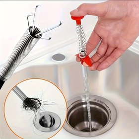 Resim Drain Pipe Opener - Tuvalet Tıkanması - Ev Tuvalet Tıkanması Aracı 4 saç tokası ile, Metal Malzeme, Kolay Atık Toplama için Esnek Tutucu, Ev Lavaboları, Kanalizasyonlar, Tuvaletler ve Restoran Kullanımı için İdeal, Kanalizasyon Temizleme Aracı|Esnek Tutucu|saç tokası Tutucu 