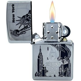 Resim Zippo New York Lady Liberty Dizayn Çakmak 
