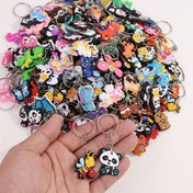 Resim Sınır Ötesi DIY Rastgele Dinozor Anahtarlık Karışık Panda PVC Anahtarlık Anime Anahtarlık Kadın Çantası Aksesuarı Düzensiz Karikatür Anime Rastgele Stil Düz Anahtarlık 