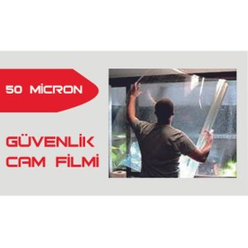 Resim Reklama Dair Herşey Bina Güvenlik Cam Filmi 50 Cm X 10 Metre Tam Şeffaf 