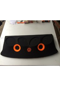 Resim Volkswagen Golf 7 Pandizot 4lü Oval Hoparlörlü Polyesterli 2 Portlu Kabartmalı 