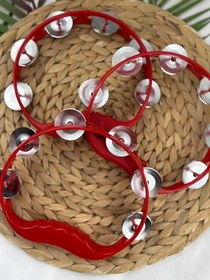 Resim Kına Gelin Tefi, Kına Gecesi Tefi, Nedime Tef, Sünnet Tef, Metal Zilli Plastik Tef 5'li 