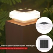 Resim IP44 dış mekan güneş sütunu farı, modern minimalist avlu ışığı, dış mekan villası korkuluk duvar dekorasyon ışığı 