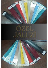 Resim Kırmızı 25 Mm Metal Jaluzi Kırmızı 