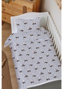 Resim Organik Bebek Boy Nevresim Takımı 100x150 - Sevimli Bambu Dostu Panda 