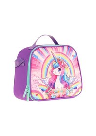 Resim Kaukko Kids Kız Çocuk Isı Yalıtımlı Okul/piknik Beslenme Çantası Unicorn L7249 Mor - Mavi 
