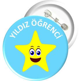 Resim Misal Çocuk Rozet 10 - Yıldız Öğrenci (10 Adet) 