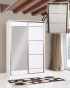 Resim Doğandekorasyon Bora 120 Cm Sürgülü Dolap Gardırop Vestiyer Portmanto 