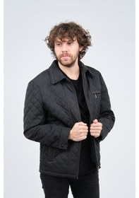 Resim Lucas Erkek Yakalı Klasik Kapitone Mont Antrasit 