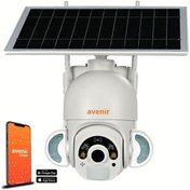 Resim Avenir Av-s420 4g Sim Kartlı Güneş Enerjili Solar 360° Hareketli Akıllı Kamera Uygulama Kontrol 