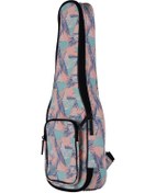 Resim Hfambition 23 İnç Konsept Ukulele Kılıfı - Yumuşak Flanel İçli, Pe Köpük Dolgulu, Askı Ve El Tutuculu, Zanaatkâr Yaprak Desenli Gri 