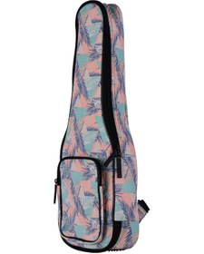 Resim Hfambition 23 İnç Konsept Ukulele Kılıfı - Yumuşak Flanel İçli, Pe Köpük Dolgulu, Askı Ve El Tutuculu, Zanaatkâr Yaprak Desenli Gri 