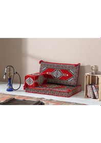 Resim Şark Köşesi Takımı , 95 cm Yer Minderi Takımı (Sünger Dahil) Yahyalı Modeli (3 Parça) 