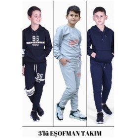 Resim Fyk Kids 3'lü Erkek Çocuk 96-trex-düz Model Eşofman Takımı Çok Renkli 