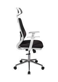 Resim Ofisbazaar Dali Beyaz Fileli Yönetici Koltuğu Ergonomik Başlıklı Ofis Koltuğu Siyah Fileli Siyah 