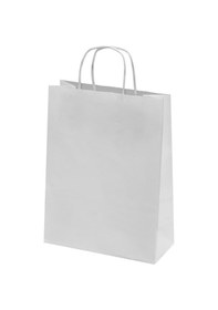 Resim Büküm Saplı Kraft Kağıt Çanta Karton Hediyelik Poşet Torba Gri 2 x 25'li 18 x 24 CM 
