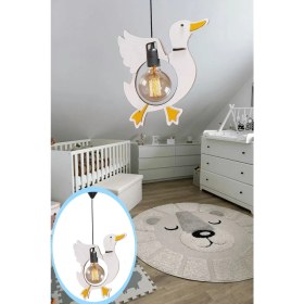 Resim Sevimli Ördek Sarkıt Avize, Bebek ve Çocuk Odası Için Şık ve Modern Dekorasyon 