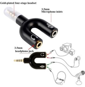 Resim Koodmax Kulaklık Mikrofon Birleştirici Adaptör 3.5mm Ayırıcı Aparat 