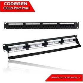 Resim CODEGEN COD624 24 PORT CAT6 UTP 1U PATCH PANEL 19" 