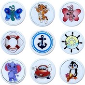 Resim Eymenyapimarket Çocuk Odası Tekli Düğme Mobilya Kulp Çap 55 Mm 