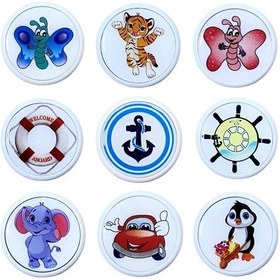 Resim Eymenyapimarket Çocuk Odası Tekli Düğme Mobilya Kulp Çap 55 Mm 