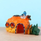 Resim Mini Ananas Evi Akvaryum Dekoru - Renkli Balık Saklanma Yeri, Balık Tankı Süsü 