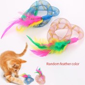 Resim 3'lü Canlı Tüylü Kedi Bahar Oyuncakları - Esnek, Elastik Tüp Renkli Tüylerle Oynak Kediler İçin, Dayanıklı & Güvenli Evcil Hayvan Eğlencesi, Rastgele Renkler, Kedi Oyuncakları 