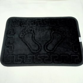 Resim AY Home Kaydırmaz Tabanlı Banyo Paspasi Ayak Izli Siyah 