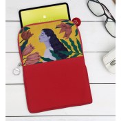 Resim Bk Gift Woman Art Tasarımlı Taşınabilir Koruyucu Tablet Kılıfı & Organizer Çanta - Kırmızı-1 