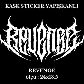 Resim Motor Kask Sticker REVENGE 