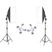 Resim Rabsev Softbox 50x70 CM 4 Duylu Ikili Set Sürekli Işık Ürün Video Fotoğraf Çekimleri 