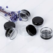 Resim 4 adet/12 adet Set 0.35oz/0.71oz/1.06oz/1.76oz Yuvarlak Plastik Sızdırmaz Kapaklı Kavanoz, Losyon, Krem, Merhem, Vücut Losyonu, Makyaj, Taşlar, Güzellik Ürünleri Krem Merhem Salve DIY Kutusu, Seyahat Çok Amaçlı Depolama Kabı için Siyah Kapak 
