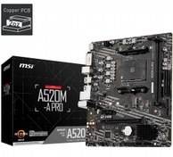 Resim A520M-A PRO AM4 DDR4 4600 (OC) DVI HDMI M.2 USB3.2 mATX 