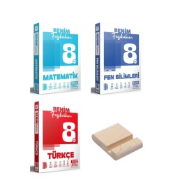 Resim Lgs 8. Sınıf Matematik Fen Bilimleri Ve Türkçe Benim Fasikülüm 3lü Set + Telefon Standı 