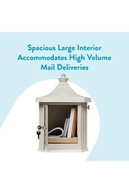 Resim Nacario NrcrioShop Mailboxes Hamilton Cast Alüminyum Post-Mount Posta Kutusu, HM200WAM, Beyaz 1201248 