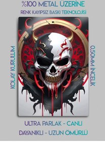 Resim Kurukafa - Metal Duvar Tablosu 