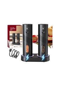 Resim Mpı Pg-5 Baharat Öğütücü 110 Ml Şarj Edilebilir Elektrikli Otomatik Tuz Karabiber Kahve Değirmeni Siyah 