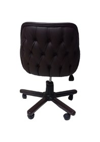 Resim Ofis Koltuğu Çalışma Sandalyesi Ahşap Ayaklı Kahverengi Renkli Su 