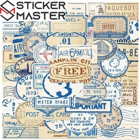 Resim Seyahat Sticker Seti | 50 Parça Dünya Turu Valiz Etiketi | Sticker Master - Model 1 