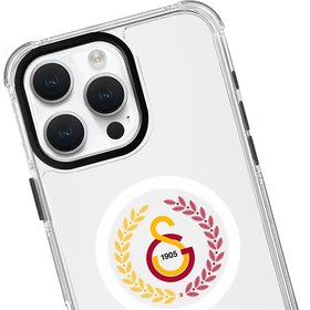 Resim Galatasaray Yaprak Arma Magsafe Şeffaf Telefon Kılıfı - iPhone 15 