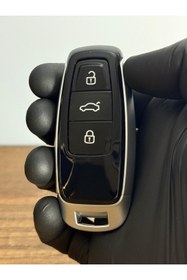 Resim Luxe Aksesuarr Volkswagen Golf Jetta Passat Polo Skoda Seat Çevirici - dönüşüm 3 Düğmeli Anahtar Kumanda Kabı 