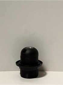 Resim OKYANUSAYD E-27 SİYAH PLASTİK RONDELALI YARIM DİŞLİ GEÇMELİ DUY 