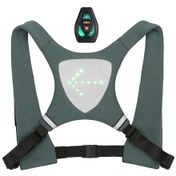 Resim Teltree Gece Güvenliği İçin Led Sinyalli Ve Uzaktan Kumandalı Bisiklet Yeleği - Gri Çok Renkli 