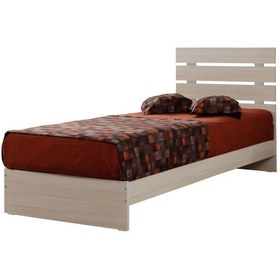 Resim Pasifichome Huga Tek Kişilik Ahşap Karyola Meşe 100Lk / Başlıklı Karyola 
