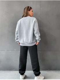 Resim LAND MODA Kadın One Baskılı Sweatshirt Eşofman Alt Üst Takımı 